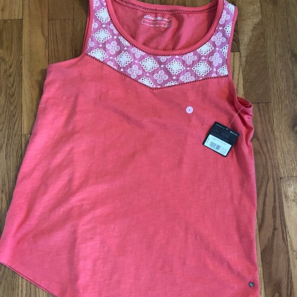 NWT Eddie Bauer Savannah Eyelet Tank L